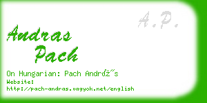 andras pach business card